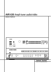 Mode d’emploi Harman Kardon AVR 630 Amplificateur