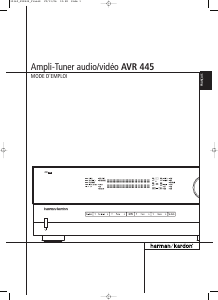 Mode d’emploi Harman Kardon AVR 445 Amplificateur
