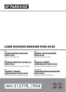 Priročnik Parkside PLEM 50 B2 Laserski merilnik razdalje