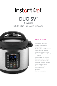 Handleiding Instant Pot Duo SV Multicooker