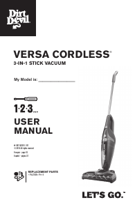 Manual de uso Dirt Devil BD22025 Versa Aspirador