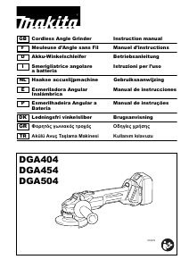 Manuale Makita DGA504ZJ Smerigliatrice angolare