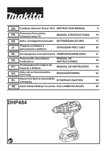 Manual Makita DHP484ZJ Drill-Driver