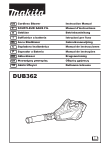 Manual de uso Makita DUB362Z Soplador de hojas