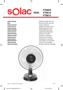 Manual Solac VT8810 Fan
