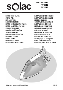 Manual de uso Solac PV1810 Plancha