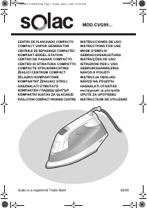Manual Solac CVG9500 Fier de călcat