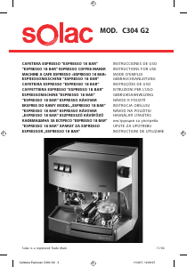 Bedienungsanleitung Solac C304 G2 Espressomaschine