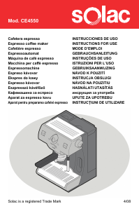 Manual Solac CE4550 Máquina de café expresso