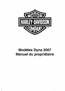 Mode d’emploi Harley-Davidson Dyna (2007) Moto