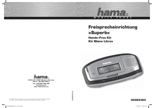Manual de uso Hama 00089385 Superb Kit manos libres