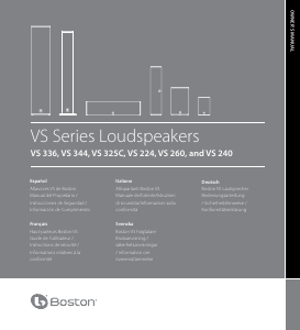 Handleiding Boston Acoustics VS 325C Luidspreker