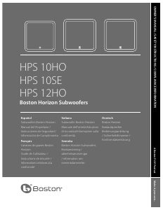 Handleiding Boston Acoustics HPS 12HO Subwoofer
