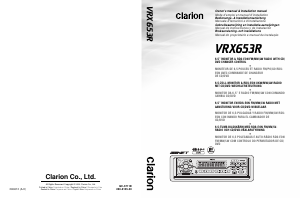 Mode d’emploi Clarion VRX653R Autoradio