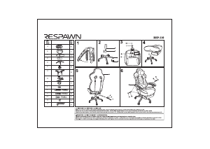 Manual Respawn RSP-110-RED Office Chair