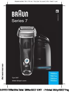 Manual Braun 7865cc Series 7 Shaver