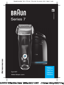 Brugsanvisning Braun 7865cc Series 7 Barbermaskine