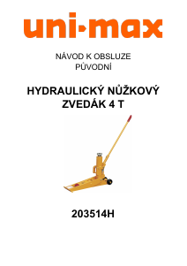 Manuál Uni-Max 203514H Zvedák