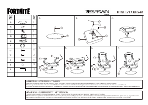 Handleiding Respawn HIGH-STAKES-03 High Stakes-R Bureaustoel