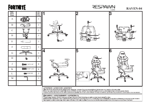 Manual Respawn RAVEN-04 Raven-X Office Chair