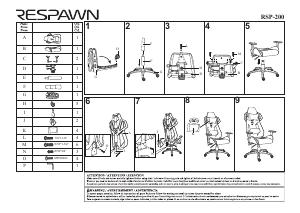Manual Respawn RSP-200-WHT Office Chair