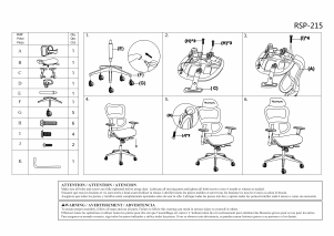 Manual Respawn RSP-215-BLK Specter Office Chair