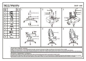 Manual Respawn RSP-400-RED Office Chair