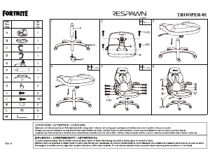 Manual Respawn TROOPER-01 Skull Trooper-V Office Chair