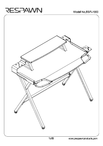 Handleiding Respawn RSP-1000-RED Bureau