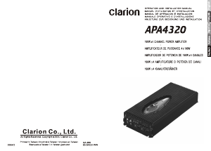 Handleiding Clarion APA4320 Autoversterker