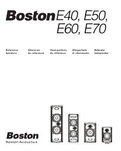 Manual de uso Boston Acoustics E70 Altavoz