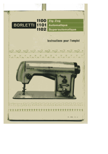 Mode d’emploi Borletti 1100 Machine à coudre