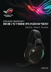 Manual Asus ROG Strix Fusion 500 Auscultador com microfone