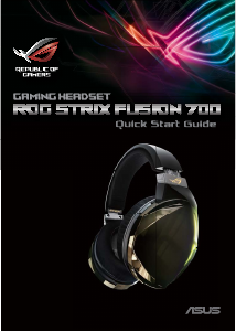Manual Asus ROG Strix Fusion 700 Auscultador com microfone