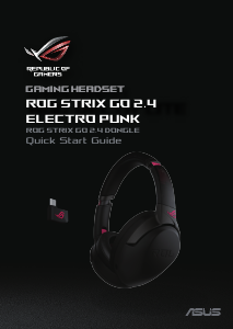 Manual Asus ROG Strix Go 2.4 Electro Punk Auscultador com microfone