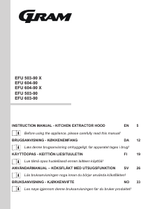 Bruksanvisning Gram EFU 503-90 X Kjøkkenvifte
