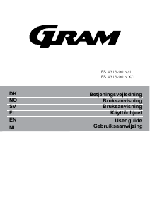Brugsanvisning Gram FS 4316-90 N X/1 Fryser