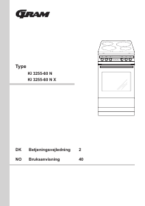 Brugsanvisning Gram KI 3255-60 N X Komfur