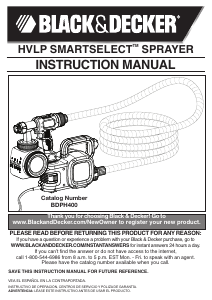 Bruksanvisning Black and Decker BDPH400 Färgspruta
