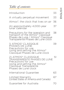 Handleiding Jaeger LeCoultre Atmos Classique Phases de lune JLQ5112202 Horloge
