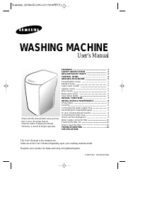 Manual Samsung WA95FA Washing Machine
