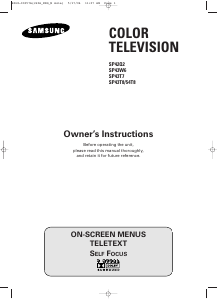 Bruksanvisning Samsung SP-54T8HL TV