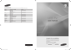 Bruksanvisning Samsung UA55B7000WR LED TV