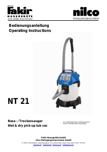 Handleiding Fakir NT 21 Stofzuiger