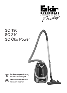Bruksanvisning Fakir SC Oko Power Dammsugare