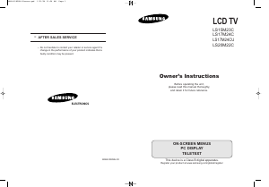 Bruksanvisning Samsung LS17M24CU LCD TV