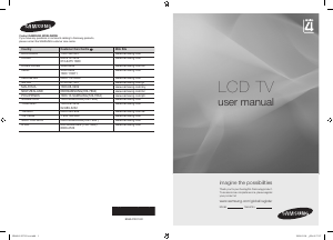 Bruksanvisning Samsung LA37A450C1 LCD TV