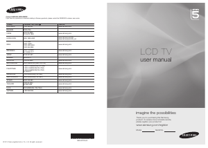 Manual Samsung LA37C550J1R LCD Television
