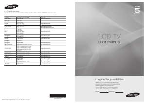 Bruksanvisning Samsung LA40C550J1R LCD TV