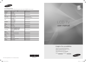 Bruksanvisning Samsung LA52C530F1R LCD TV